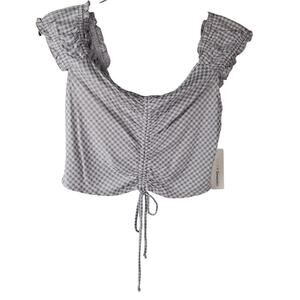Urban Romantics Gingham Cropped Sleeveless Top Women’s Size Large NWT Y2K